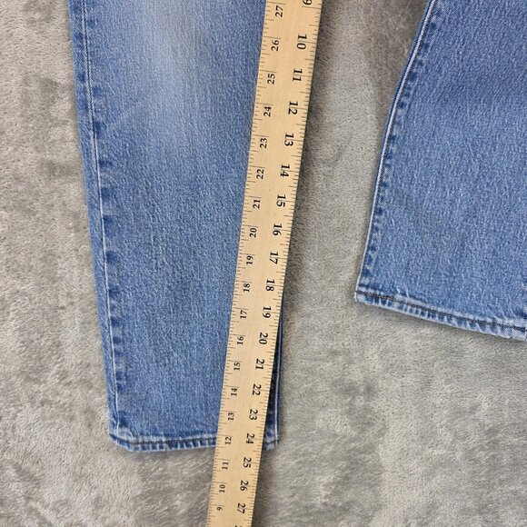 Levis Wedgie Straight Jeans Womens 25 Blue Denim High Rise Button Fly Premium - Picture 5 of 15